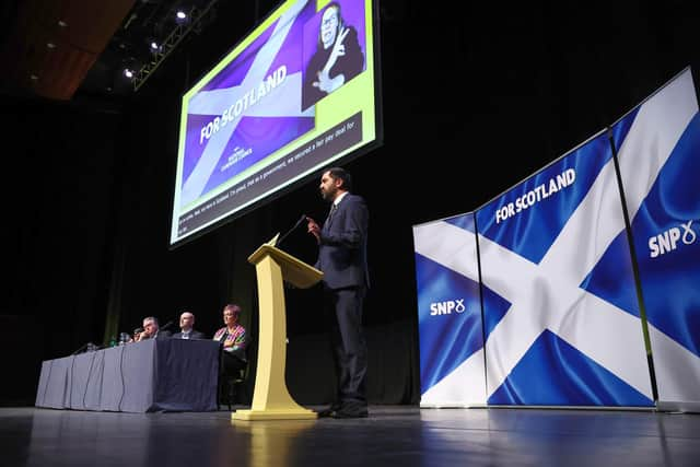 Humza Yousaf's focus on the Conservatives comes despite the threat to SNP seats posed by Labour's revival (Picture: Jeff J Mitchell/Getty Images)