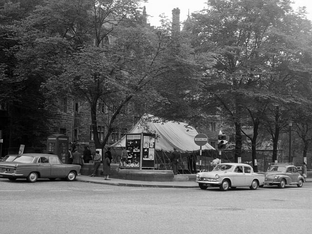 A tent erected in Charles Street for Fringe play The Circus in 1964.