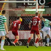 Leigh Griffiths scores late for Celtic.