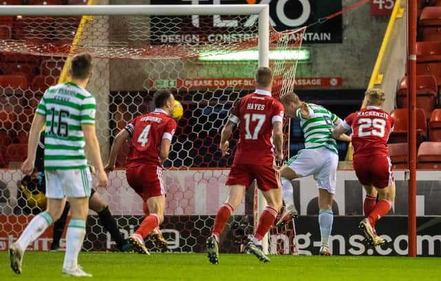Leigh Griffiths scores late for Celtic.
