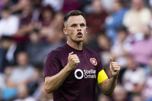 Hearts' Lawrence Shankland was Scotland's top goalscorer last season and has been linked with both Rangers and Celtic. (Photo by Craig Foy / SNS Group)