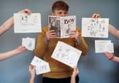 The sketches were produced by Roald Dahl in black ballpoint pen for Boy, which was published in 1984. Picture: Stewart Attwood Photography/Lyon and Turnbull