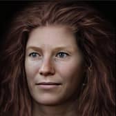 Digital facial reconstruction based on remains of a Bronze Age female, who lived c. 2200-2000 BC, found at Lochlands farm, Perthshire. Copyright Perth Museum, Culture Perth and Kinross, working with Chris Rynn, 2024.