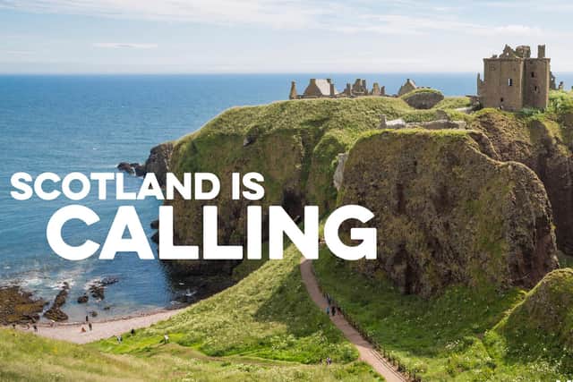 Dunnottar Castle, in Aberdeenshire, is featured in the new campaign.