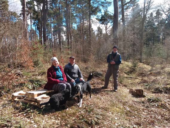Neil and Rebecca Simpson with Peter Carmichael