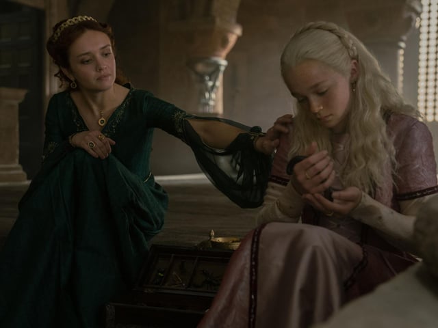 Helaena Targaryen, the daughter of Alicent Hightower and King Viserys, will be played by Evie Allen and later by Phia Saban.