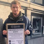 Danny is currently sleeping rough on the streets of Aberdeen until December 7