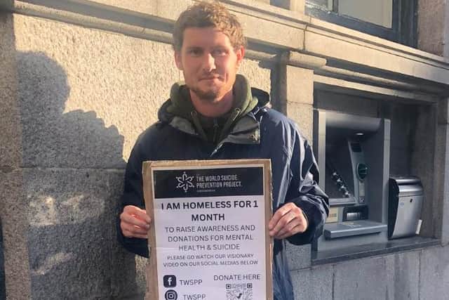 Danny is currently sleeping rough on the streets of Aberdeen until December 7