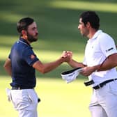 Spanish duo Angel Hidalgo and Adrian Otaegui both enjoyed memorable weeks in on home soil in the Estrella Damm N.A. Andalucía Masters at Real Club Valderrama in Cadiz. Picture: Ross Kinnaird/Getty Images.