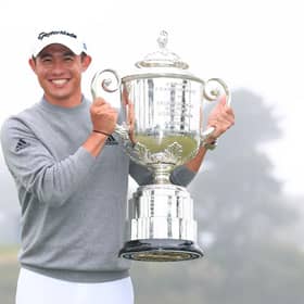 Collin Morikawa's PGA Championship title defence at Kiawah Island in May will mark the start of the new policy. Picture: Tom Pennington/Getty Images.