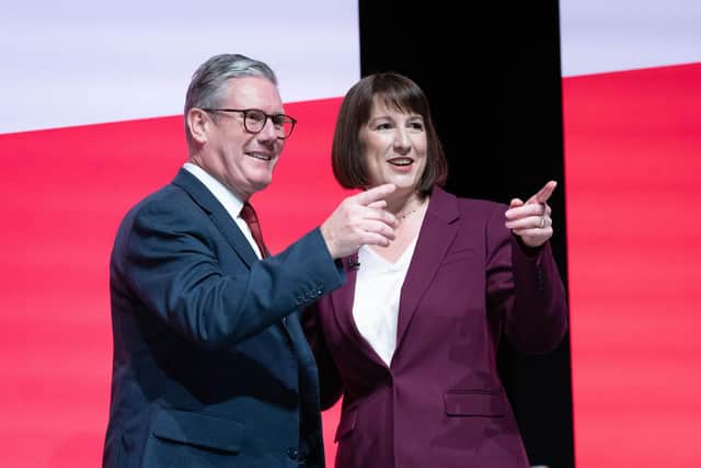 Prime Minister Keir Starmer congratulates Chancellor of the Exchequer, Rachel Reeves. Picture: Stefan Rousseau/PA Wire
