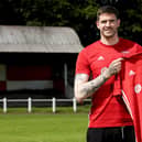Johnstone Burgh FC announce the signing of former Rangers striker Kyle Lafferty on a two-year contract at Keanie Park. (Photo by Craig Williamson / SNS Group)