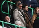 Suspended Hibs manager Lee Johnson was forced to watch from the stand as his team lost 3-1 to Motherwell at Easter Road. Photo by Craig Foy / SNS Group