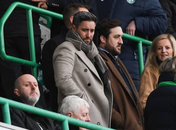 Suspended Hibs manager Lee Johnson was forced to watch from the stand as his team lost 3-1 to Motherwell at Easter Road. Photo by Craig Foy / SNS Group