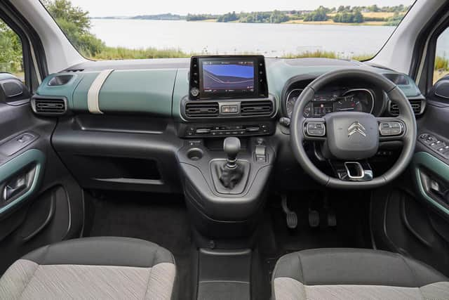 The Berlingo's interior is impressively car-like