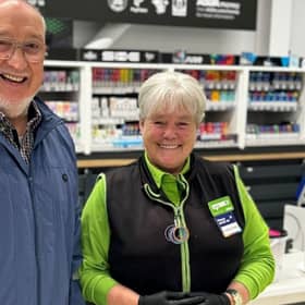 Jim and Lesley at Asda Fraserburgh.