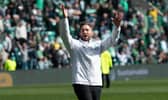 Hibs manager Lee Johnson revels in the derby victory over Hearts at Easter Road.