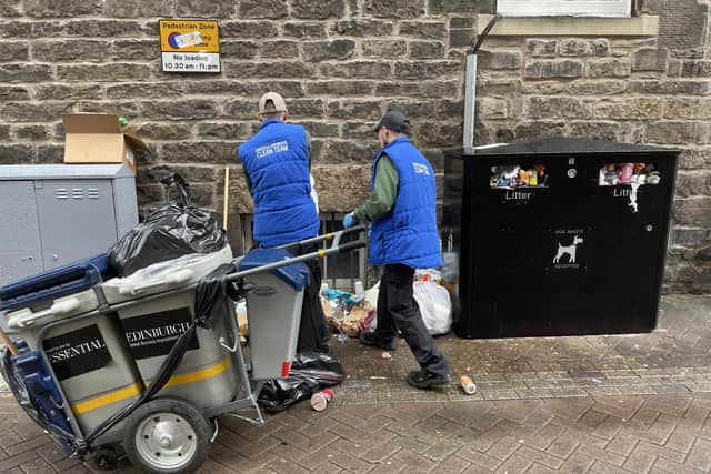 clean team in action on Rose Street.