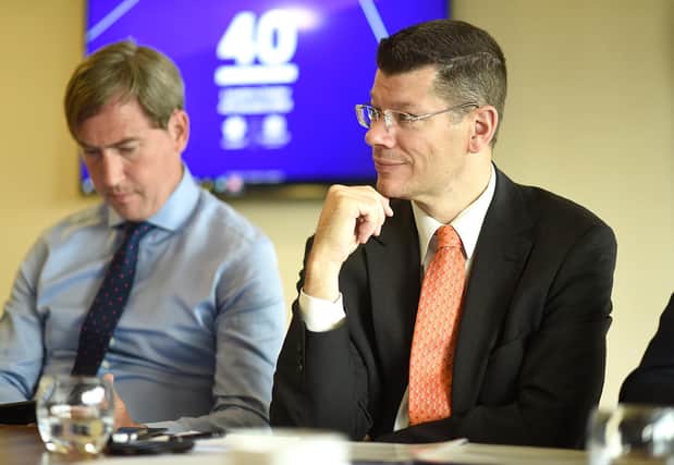 SPFL chief executive Neil Doncaster, right.