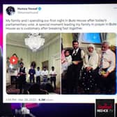 A screenshot from one of the Red Ice videos uploaded to BitChute, in which white nationalist broadcadter Lana Lokteff describes Humza Yousaf and his family as "enjoying the fruits of a white society." Picture: BitChute