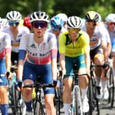 Anna Shackley (centre) worked for Team Great Britain lead rider Lizzie Deignan in the Olympic road race. (Photo by Michael Steele/Getty Images)