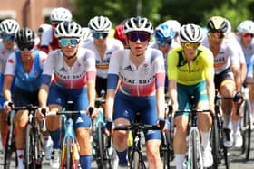 Anna Shackley (centre) worked for Team Great Britain lead rider Lizzie Deignan in the Olympic road race. (Photo by Michael Steele/Getty Images)