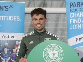 Celtic's Matt O'Riley was speaking to promote the launch of Celtic's walking football programme in collaboration with Parkinson's UK and Glasgow Life at Toryglen Regional Football Centre. (Photo by Craig Foy / SNS Group)
