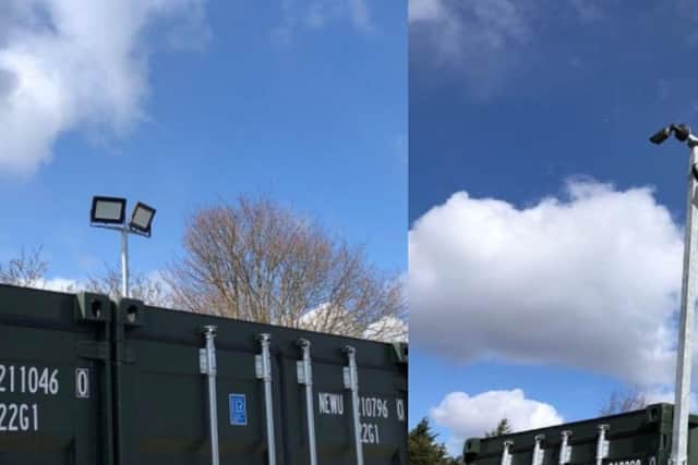 New floodlights at the site (Photo: North Star Storage).