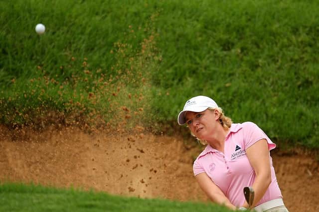 Mhairi McKay, who was sponsored by Aberdeen Asset Management towards the end of her LPGA Tour career, in action during the 2008 Women's World Cup of Golf at The Gary Player Country Club in Sun City, South Africa. Picture: Richard Heathcote/Getty Images.