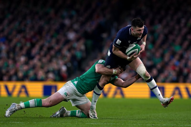 Good under the high ball in first half and created a half-chance for himself with kick-chase just before half-time. One moment after the break could have proved costly when he tried to keep in play a high ball and fumbled. Made more metres than any other Scot. 7
