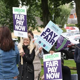Unison members are striking in Perth and Kinross