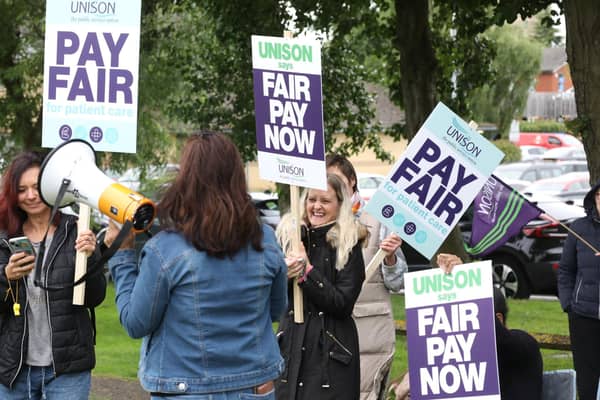 Unison members are striking in Perth and Kinross