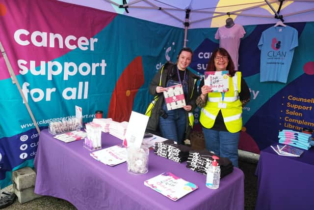 From left: Heather Ramshaw, Clan’s ecommerce and retail coordinator and Clan volunteer, Brenda McIntosh. (Photo:Colin Rennie)