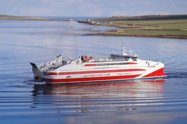 Crew aboard the Pentalina are paid less than the CalMac staff operating other ferries on the main Arran route. Picture: Pentland Ferries