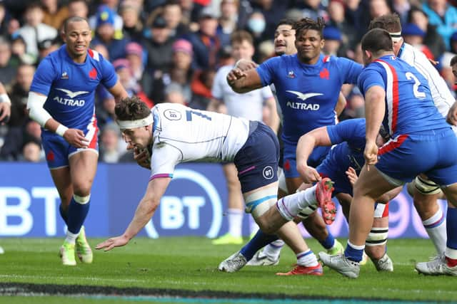 Rory Darge gave Scotland some hope with his first-half try.