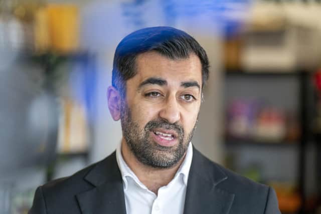 First Minister Humza Yousaf during a visit to the Whitfield Community Larder as part of the Big Help Out in Dundee. Picture: Jane Barlow - WPA Pool/Getty Images
