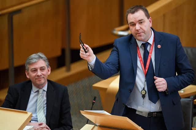 In May 2020, the then Labour MSP Neil Findlay pleaded with Nicola Sturgeon to stop the practice of discharging patients from hospitals to care homes without testing them for Covid (Picture: Jeff J Mitchell/Getty Images)