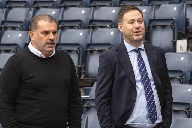 Celtic's Ange Postecoglou believes people are 'living in the moment' in being exercised by how his team and Michael Beale's Rangers are dominating in their domestic outings against the other clubs.(Photo by Alan Harvey / SNS Group)