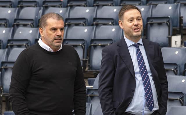 Celtic's Ange Postecoglou believes people are 'living in the moment' in being exercised by how his team and  Michael Beale's Rangers are dominating in their domestic outings against the other clubs.(Photo by Alan Harvey / SNS Group)