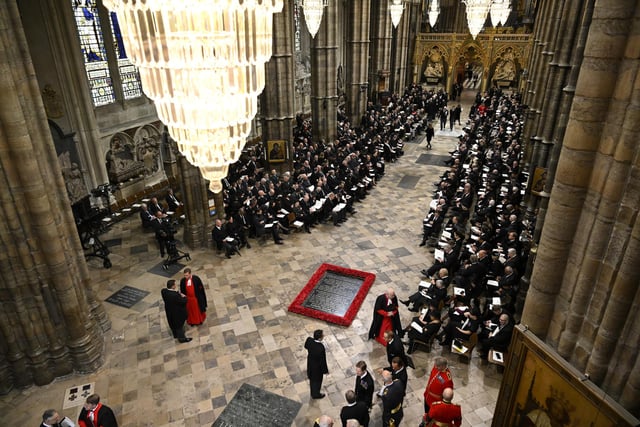 Guests arriving for the State Funeral of Queen Elizabeth II, held at Westminster Abbey, London. Picture date: Monday September 19, 2022.