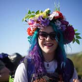 People arrive on the first day of the Glastonbury Festival at Worthy Farm in Somerset. Picture date: Wednesday June 22, 2022.