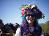 People arrive on the first day of the Glastonbury Festival at Worthy Farm in Somerset. Picture date: Wednesday June 22, 2022.