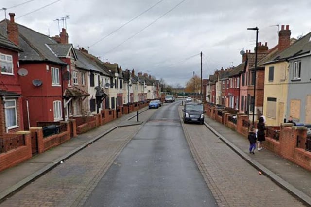 The least expensive street in Doncaster is Prince's Crescent in Edlington, with an estimated average property price of £32,300.