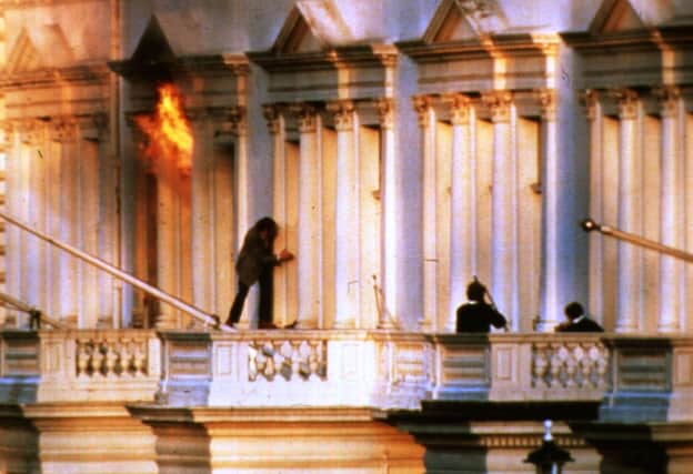 The SAS's storming of the Iranian Embassy in London in 1980 after terrorists shot two of their 19 hostages helped make the Regiment's reputation (Picture: David Levenson/Keystone/Getty Images)