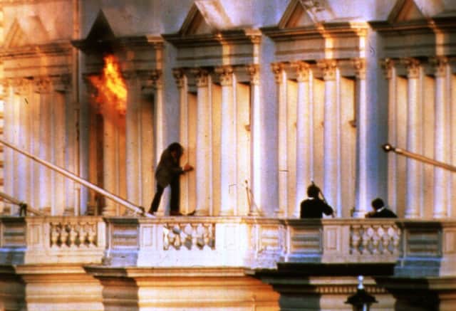 The SAS's storming of the Iranian Embassy in London in 1980 after terrorists shot two of their 19 hostages helped make the Regiment's reputation (Picture: David Levenson/Keystone/Getty Images)