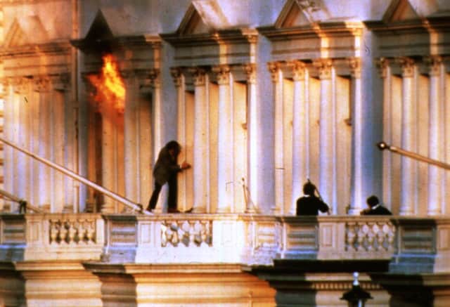 The SAS's storming of the Iranian Embassy in London in 1980 after terrorists shot two of their 19 hostages helped make the Regiment's reputation (Picture: David Levenson/Keystone/Getty Images)