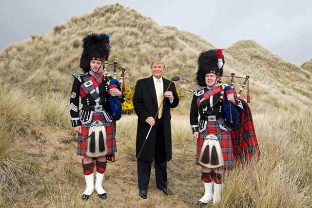 Fomer US president Donald Trump at his Aberdeenshire golf resort in 2010. Picture: Derek Blair/AFP/Getty