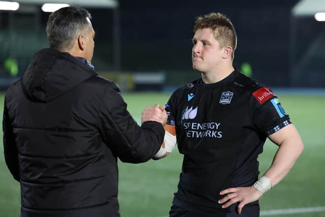 Johnny Matthews credits Glasgow Warriors coach Franco Smith, left, with making him a fitter and better player.  (Photo by Ross MacDonald / SNS Group)