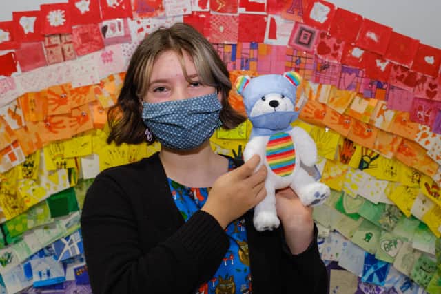 Klara Hinze hopes the bear will raise awareness of the 'amazing' job that the NHS has been and is still doing.