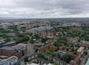 An aerial view of Glasgow, as former prime minister Gordon Brown will use a conference in Glasgow to claim the city has the makings of an "economic superpower".